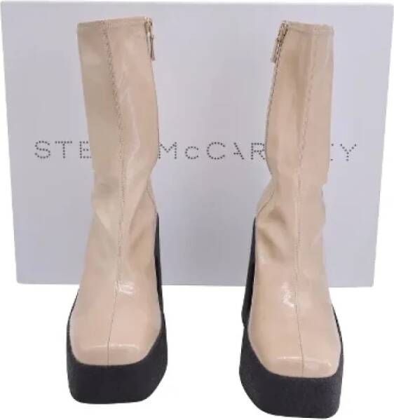 Stella McCartney Pre-owned Leather boots Beige Dames