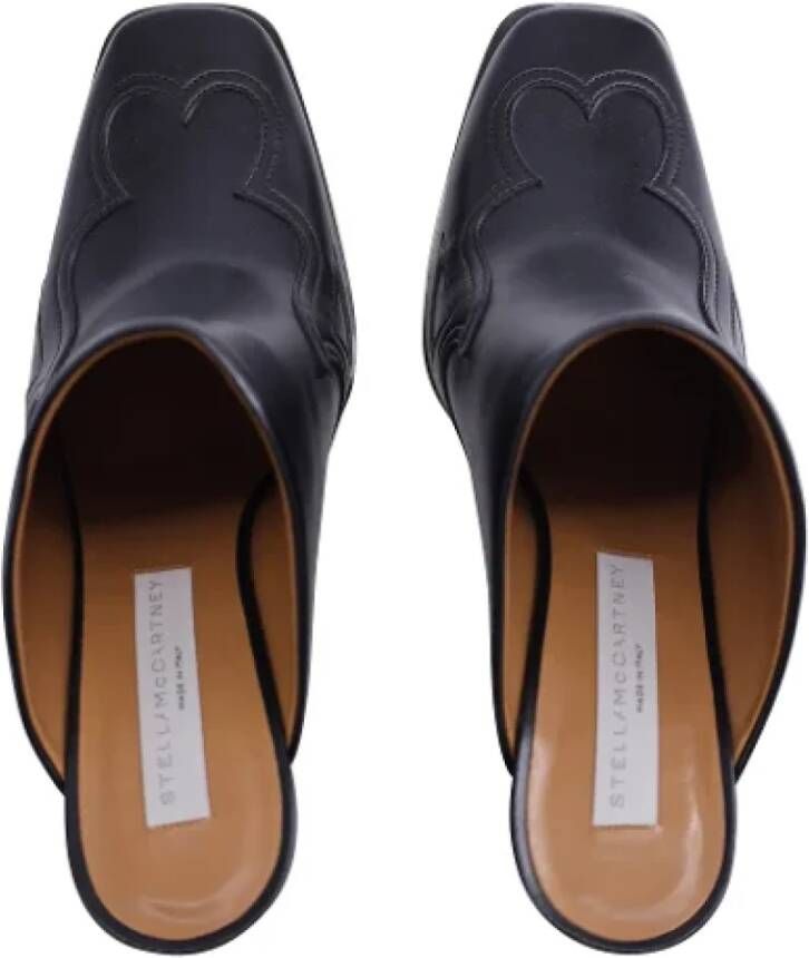 Stella McCartney Pre-owned Leather flats Black Dames