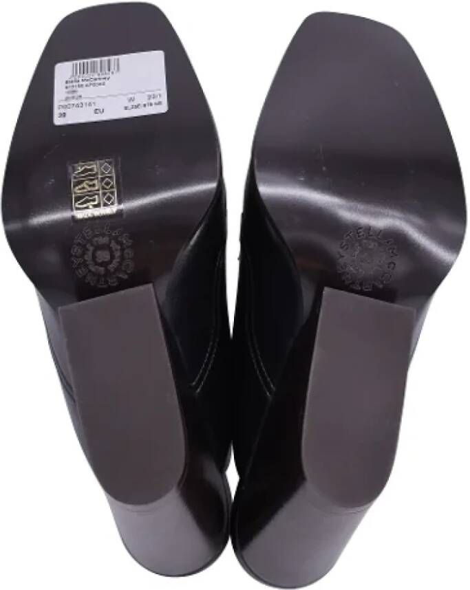 Stella McCartney Pre-owned Leather flats Black Dames