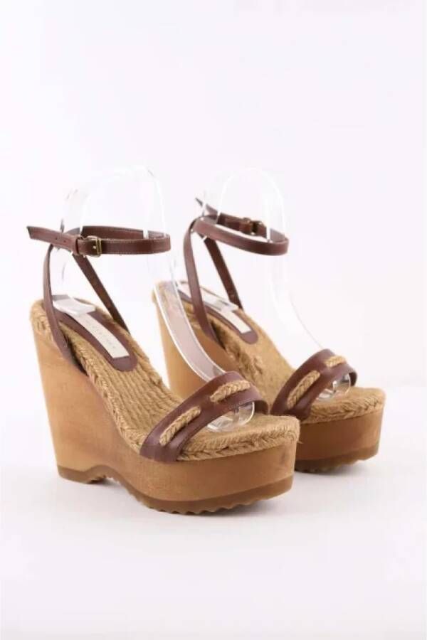 Stella McCartney Pre-owned Leather sandals Beige Dames