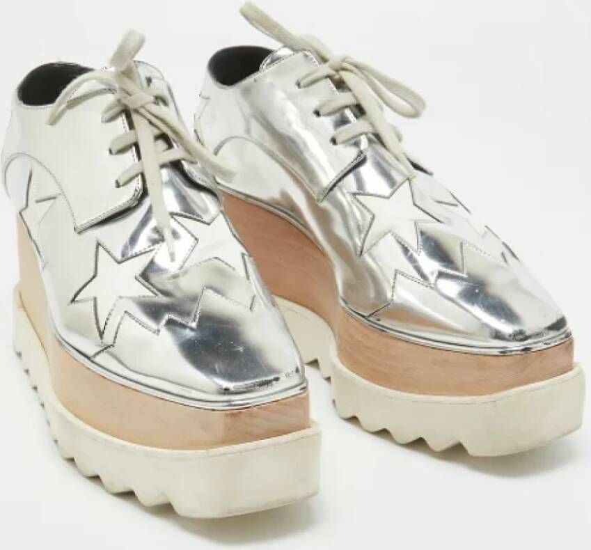 Stella McCartney Pre-owned Leather sneakers Gray Dames