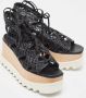 Stella McCartney Pre-owned Raffia sandals Black Dames - Thumbnail 4