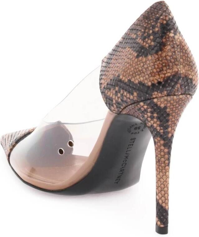 Stella Mccartney Python Print Transparante Pumps Brown Dames