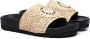 Stella Mccartney Rafia Rubber Sandalen Zwart Beige Dames - Thumbnail 2