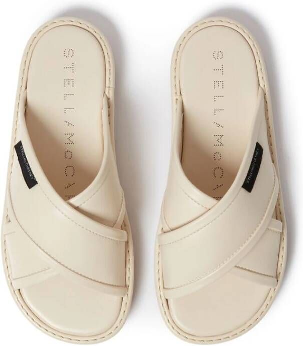 Stella Mccartney Roomwitte Slip-On Sneakers Beige Dames