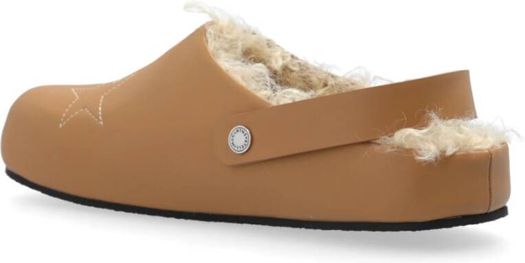 Stella Mccartney Slippers gemaakt van eco-leer Beige Dames