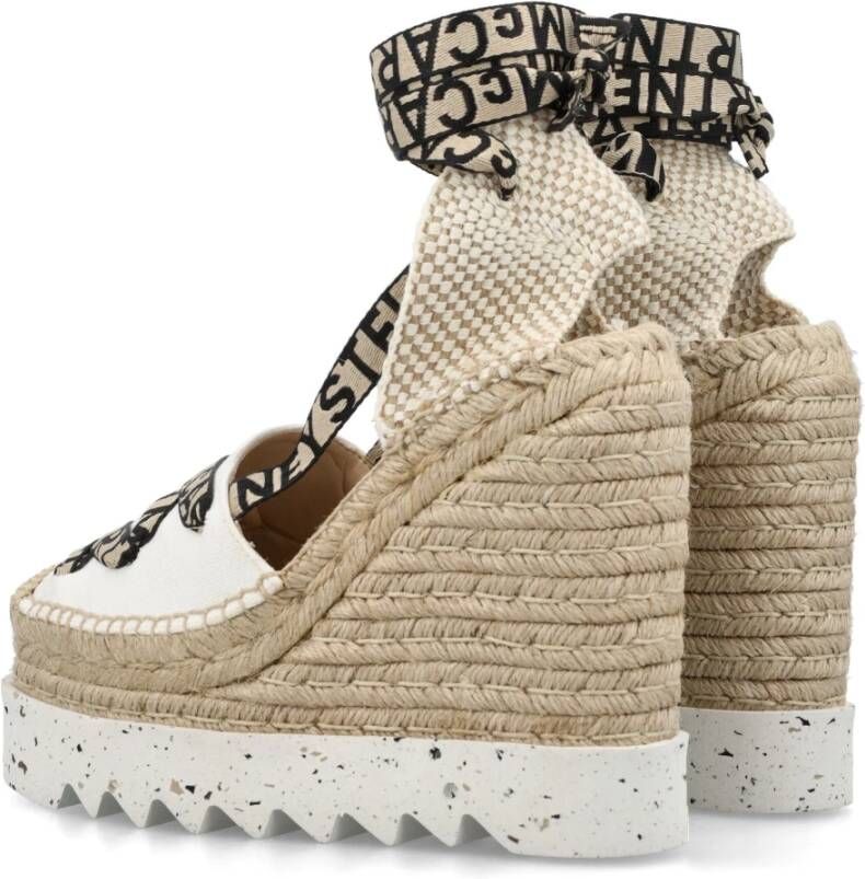 Stella Mccartney Stijlvolle Wedge Espadrilles voor Vrouwen Beige Dames