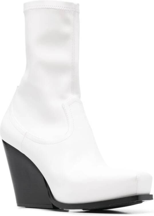 Stella Mccartney Witte Cowboy Laarzen met Westerse Stijl White Dames