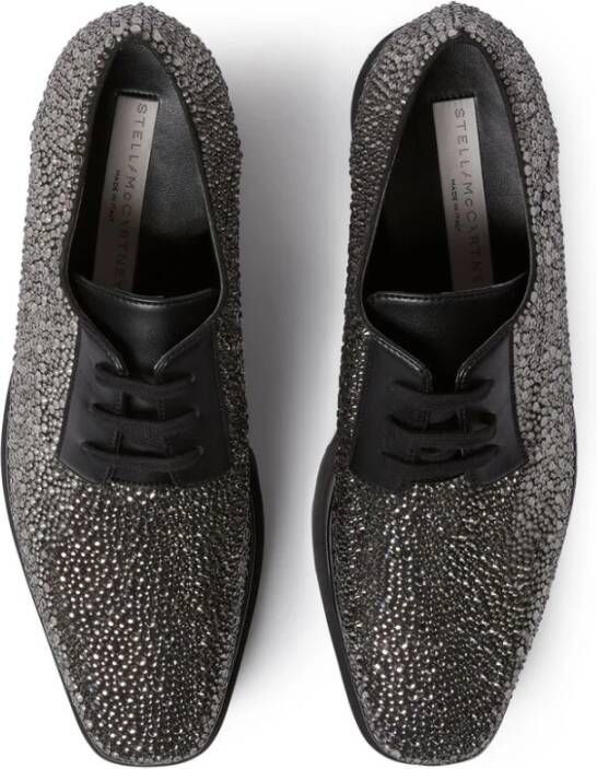 Stella Mccartney Zwarte Kristalversierde Sleehak Schoenen Black Dames