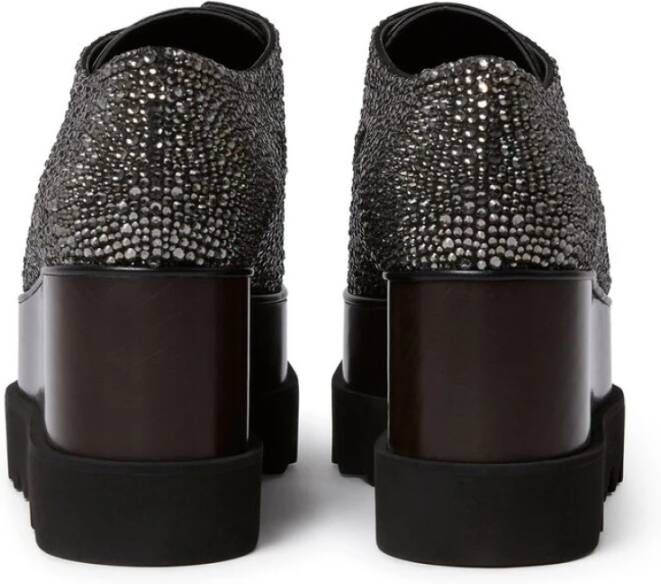 Stella Mccartney Zwarte Kristalversierde Sleehak Schoenen Black Dames