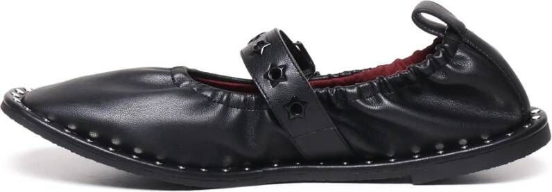 Stella Mccartney Zwarte platte schoenen met steruitsparingen Black Dames