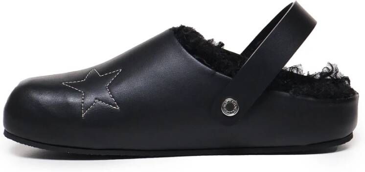 Stella Mccartney Zwarte Sabot Pantoffels met Sterdetail Black Dames