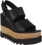 Stella Mccartney Zwarte Sandalen met Dubbele Band en Blokhak Black Dames - Thumbnail 2