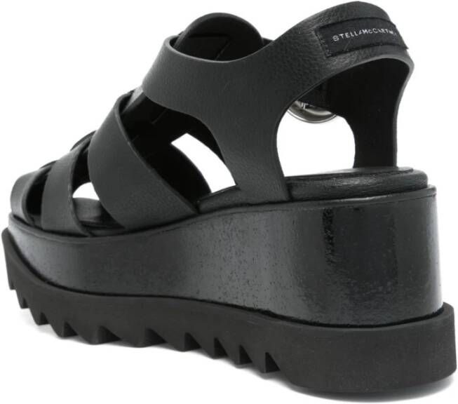 Stella Mccartney Zwarte Sandalen met Enkelband Black Dames