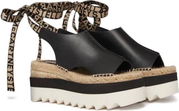 Stella Mccartney Zwarte Sandalen met Plateauhak Black Dames