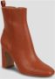 Steve Madden Adelisa Enkellaarzen Hoge Hak Rits Brown Dames - Thumbnail 2