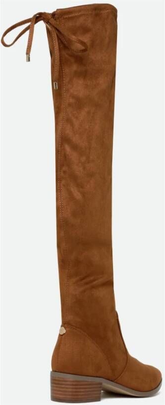 Steve Madden Cognac Suède Hoge Laars Brown Dames