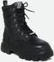 Steve Madden Combatlaarzen Zwart Gewatteerde Details Black Dames - Thumbnail 2