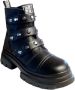 Steve Madden Dames Enkellaarsjes High-Level Action Leer Black Dames - Thumbnail 2