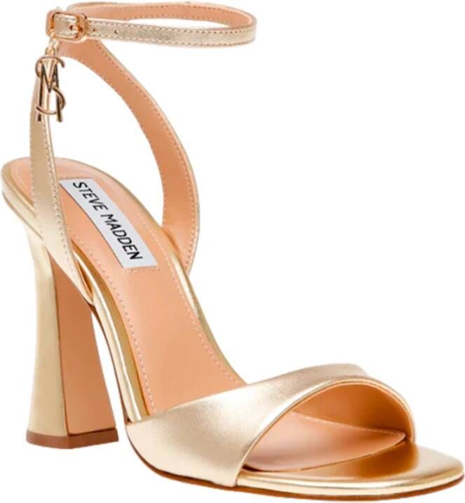 Steve Madden Elegante Leren Hoge Hak Sandalen Yellow Dames