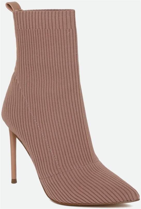 Steve Madden Enkellaars in Blush Ribstof Pink Dames