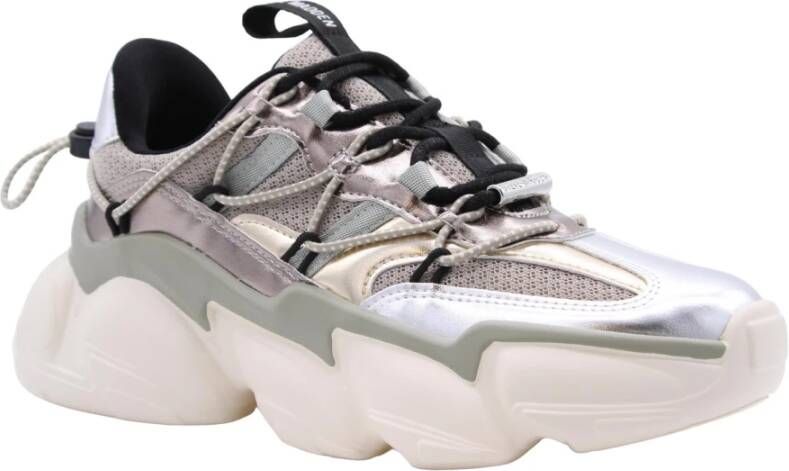 Steve Madden Falori Stijlvolle Sneaker voor Mannen en Vrouwen Gray Dames