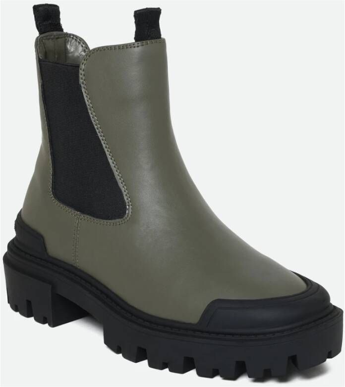 Steve Madden Groene Gevechtslaarzen met Rubberdetails Green Dames