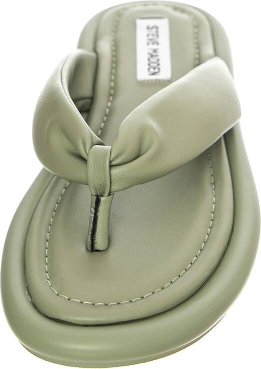 Steve Madden Groene Synthetische Sandalen Lage Profiel Green Dames