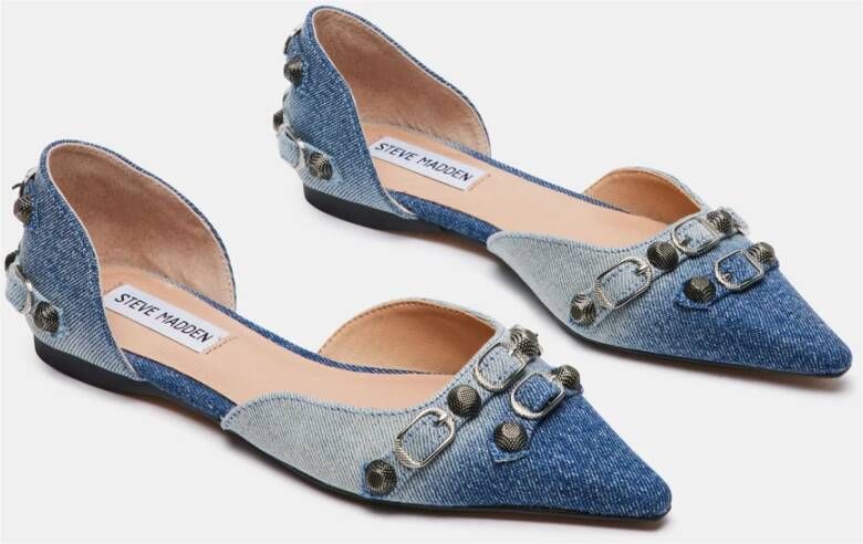 Steve Madden Heldere Blauwe Platte Schoenen Blue Dames