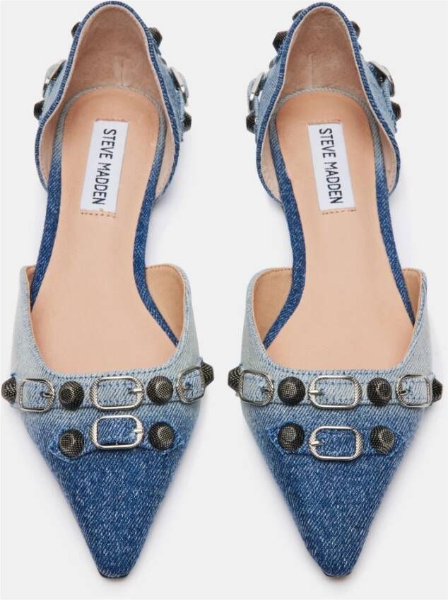 Steve Madden Heldere Blauwe Platte Schoenen Blue Dames