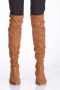 Steve Madden Cognac Suède Hoge Laars Brown Dames - Thumbnail 5