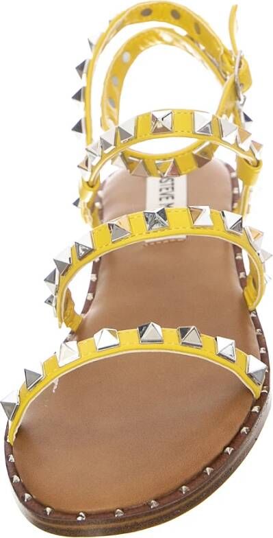 Steve Madden Lage Profiel Multicolor Leren Sandalen Yellow Dames