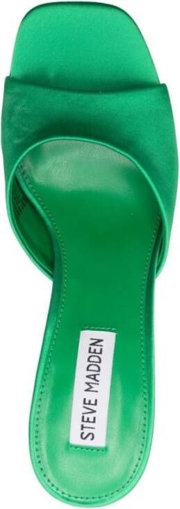 Steve Madden Groene Lipa Satijnen Sandalen Groen Dames