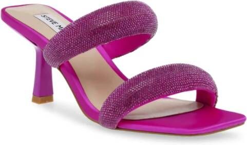 Steve Madden Stijlvolle Magenta Hakken Mules Roze Dames