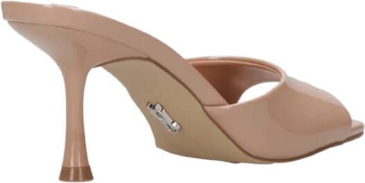 Steve Madden Patent Leren Sandalen Naakt Hak Beige Dames