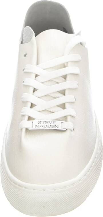 Steve Madden Witte Lage Profiel Veterschoenen White Dames