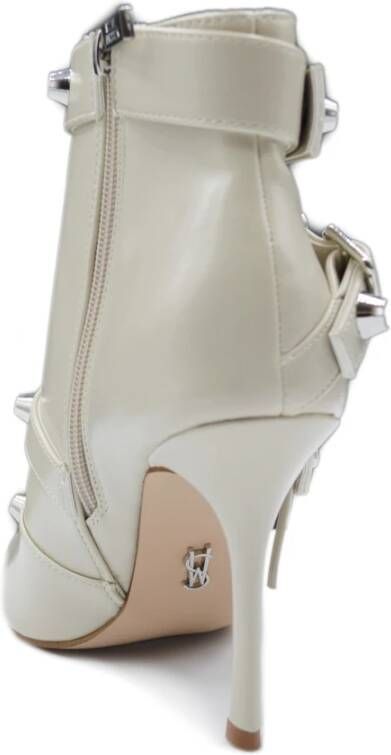 Steve Madden Stijlvolle Fortitude Laarzen met 10cm Hak White Dames