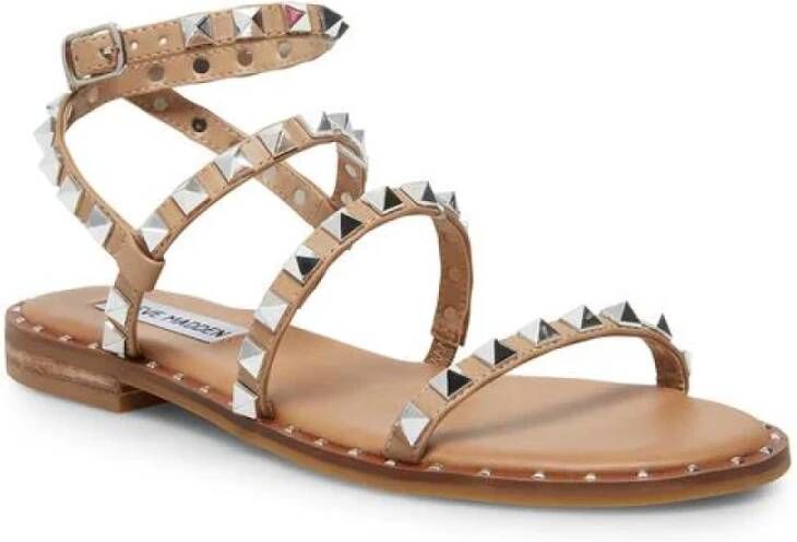 Steve Madden Studded Beige Kruisband Sandalen Beige Dames