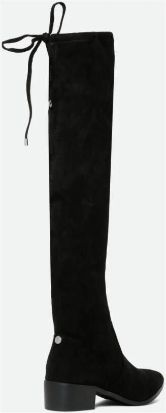 Steve Madden Suede Hoge Laars Zwart Black Dames