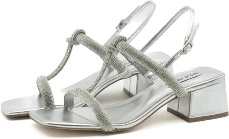 Steve Madden Zilveren Hoge Hakken Ss24 Gray Dames