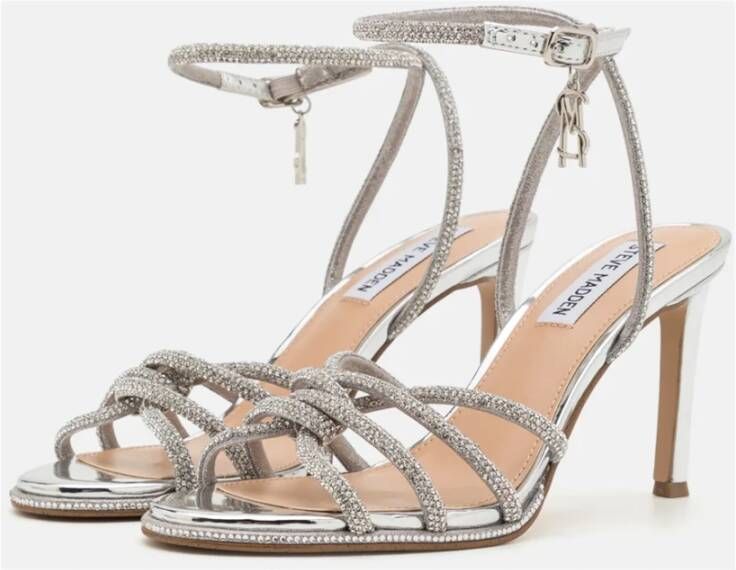 Steve Madden Zilveren Strappy Sandalen Gray Dames