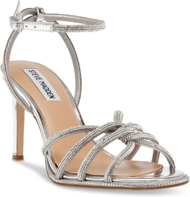 Steve Madden Zilveren Strappy Sandalen Gray Dames