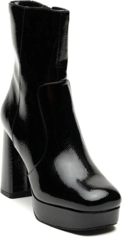 Steve Madden Zwarte Artistieke Enkellaarzen Black Dames