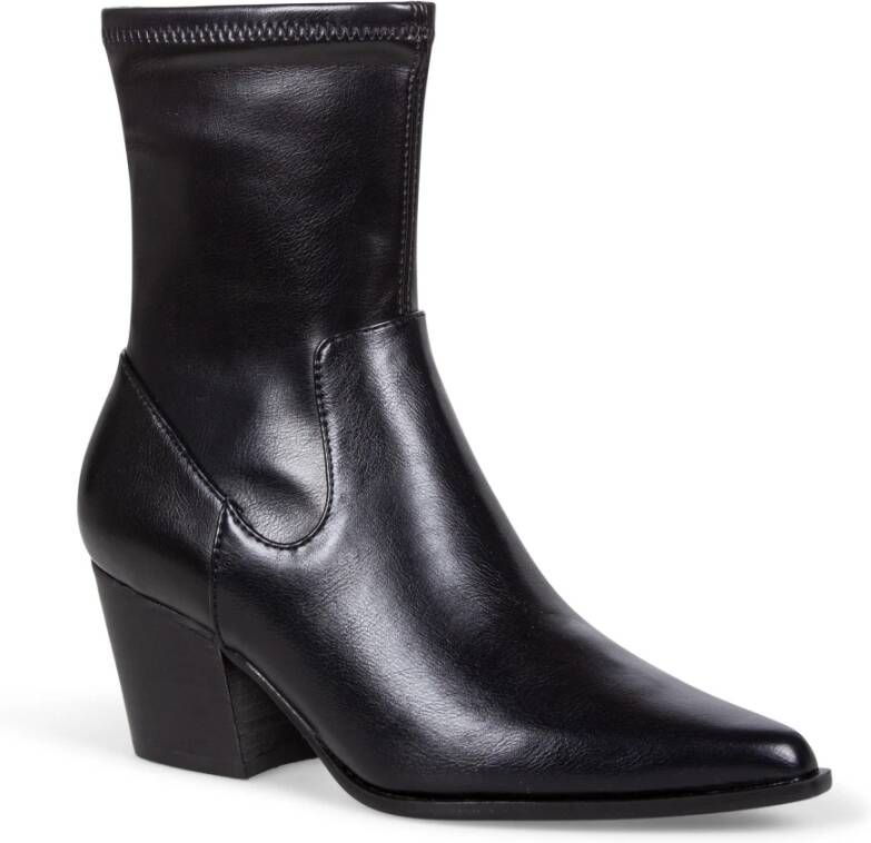 Steve Madden Zwarte Enkellaarzen Black Dames