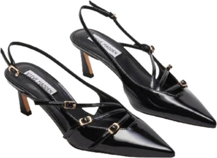 Steve Madden Zwarte Hak Slingback Schoen Liana Black Dames