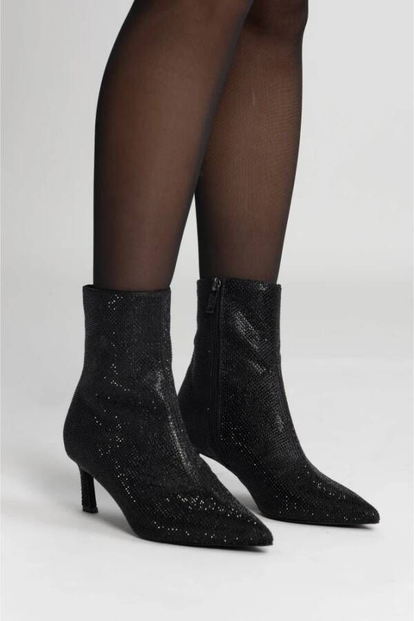 Steve Madden Zwarte Kristal Feestlaarzen Black Dames