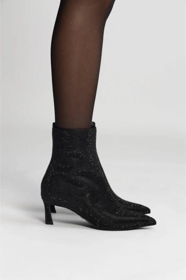 Steve Madden Zwarte Kristal Feestlaarzen Black Dames