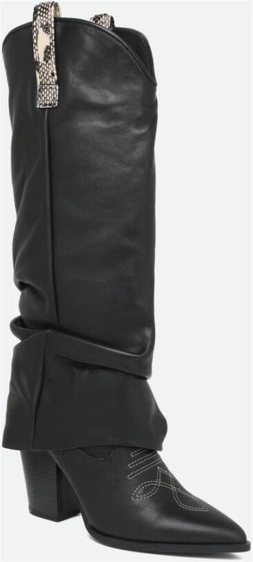 Steve Madden Zwarte Lassy Laars Black Dames