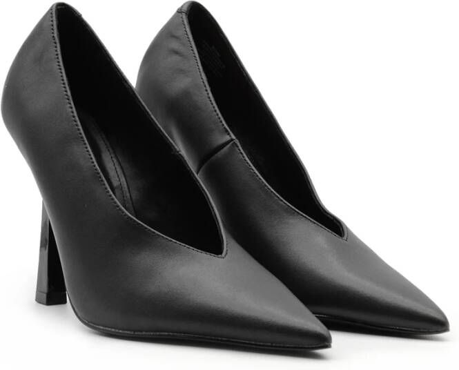 Steve Madden Zwarte leren hakken pumps Black Dames