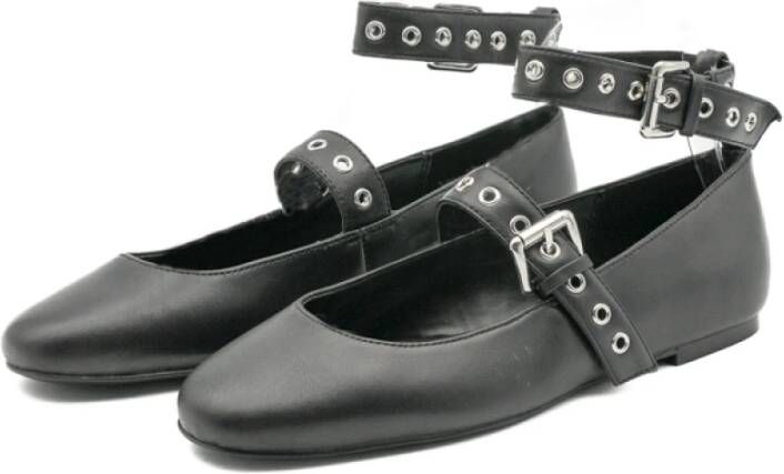 Steve Madden Zwarte leren Macbeth damesschoenen Black Dames